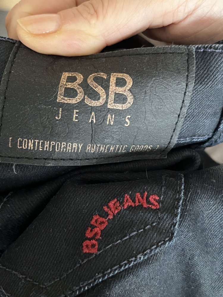 BSB I´m Frankie Jeans Dual Farben Gr.27 / S Dunkelblau / Schwarz mit Nieten Deko