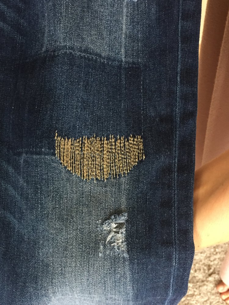 EDC Skin Fit Jeans Gr.36 Destroyed Stil bleached dunkelblau