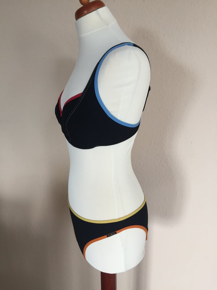 Lidea Bikini Gr.M schwarz mit Color Blocking Umrandung