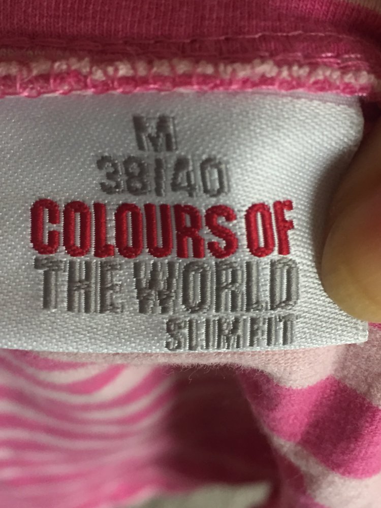 Colours of the World Neckholder T-Shirt Gr.M pink / weiß gestreift