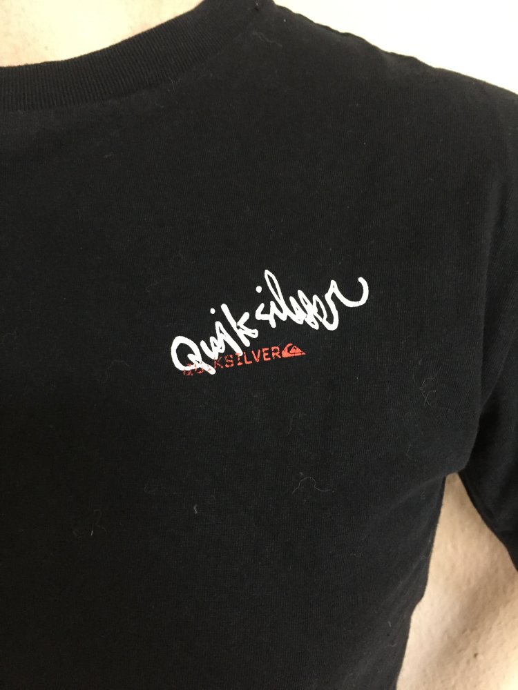 Quicksilver Surfer Baumwolle T-Shirt Gr.M schwarz / weiß