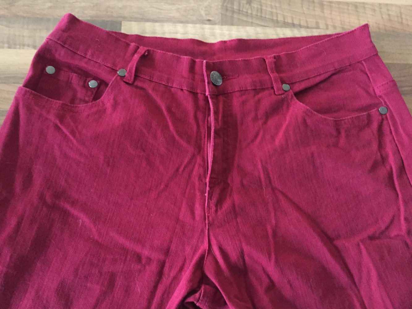 Gina Benotti Sommer Mid Waist Jeans Gr.38 rot Straight Leg
