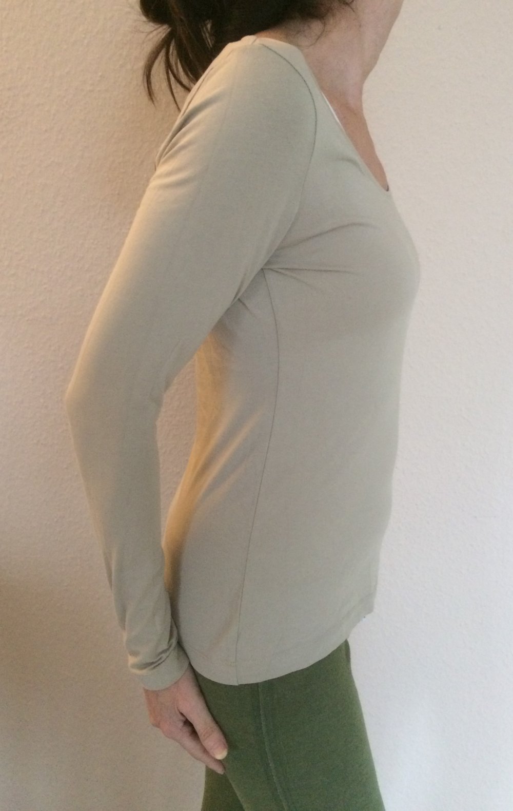 2 H&M Lang Arm Shirts Gr.M Creme / Toffee Farben Rundhals