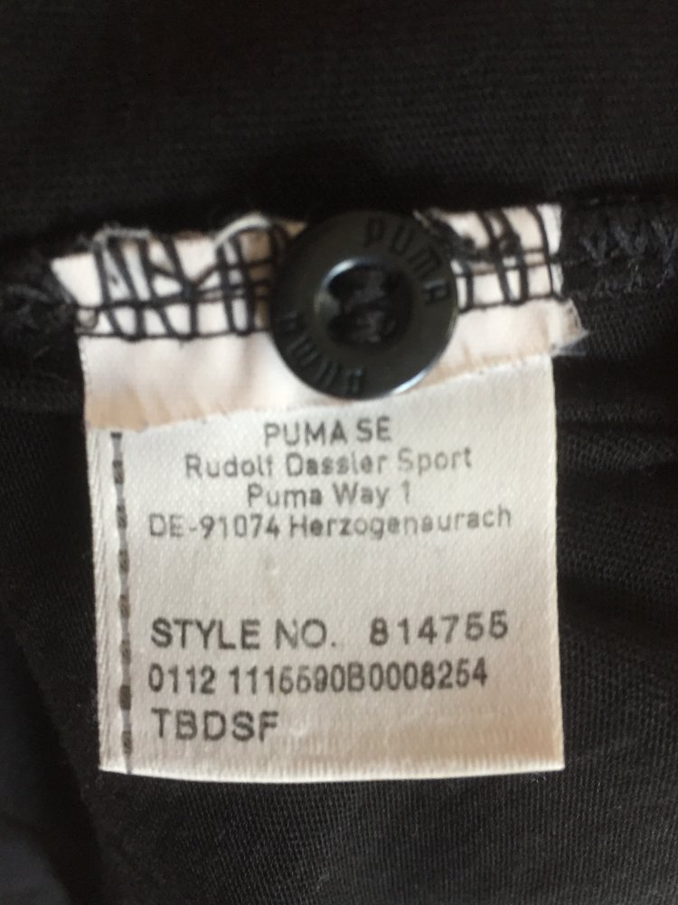 Puma Poloshirt Gr.S/M Unisex schwarz kurz Arm