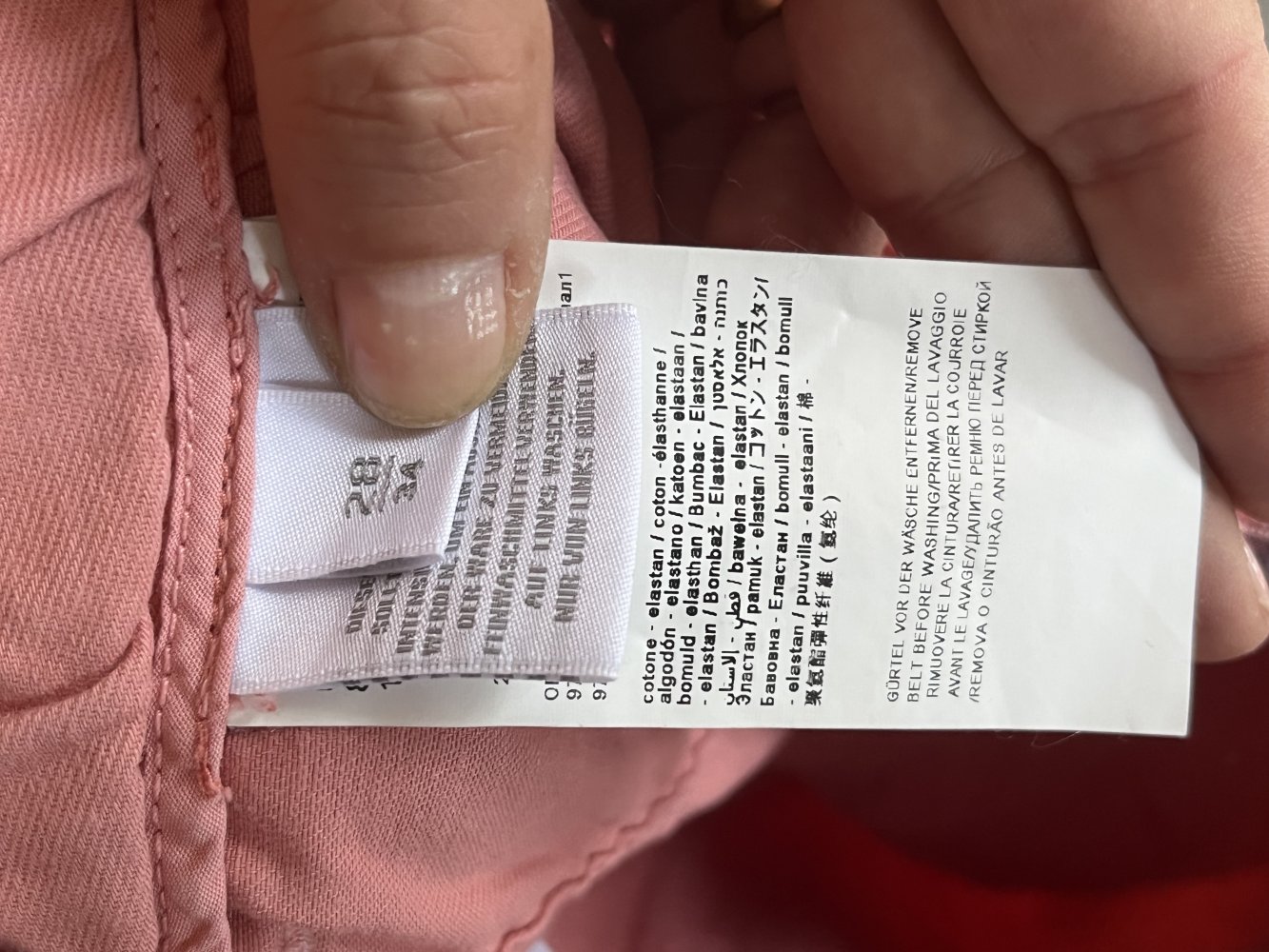 Drykorn Mid Waist Sommerhose Baumwolle Gr.S mit Kordel Gürtel, 2 großen Taschen vorne und 2 hinten