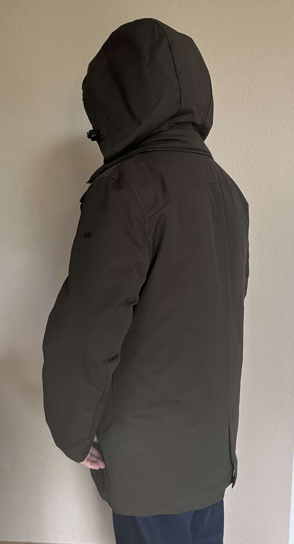 S.Oliver Allwetter Jacke mit Kapuze Gr. L warm wattiert Khaki