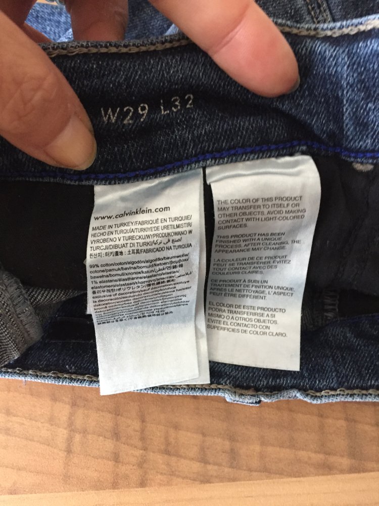 Calvin Klein Mid Waist Skinny Ripped Jeans Gr.36/38 US W29, L 32