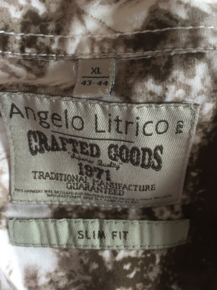 Angelo Litrico kurz Arm Baumwolle Hemd Gr.L Slim Fit