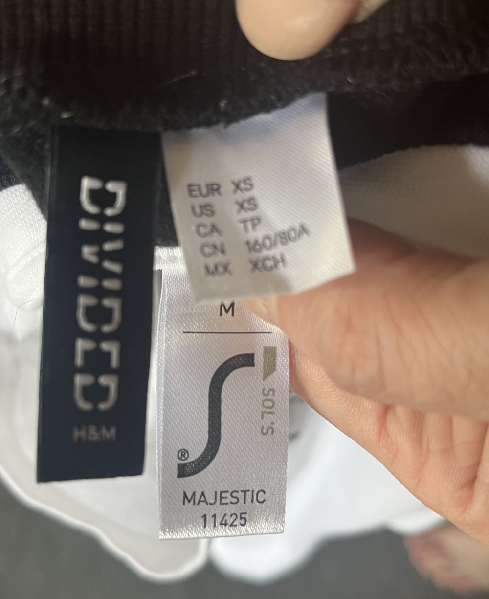 2 H&M Langarm Shirt, Unterhemden Gr.XS schwarz weiß