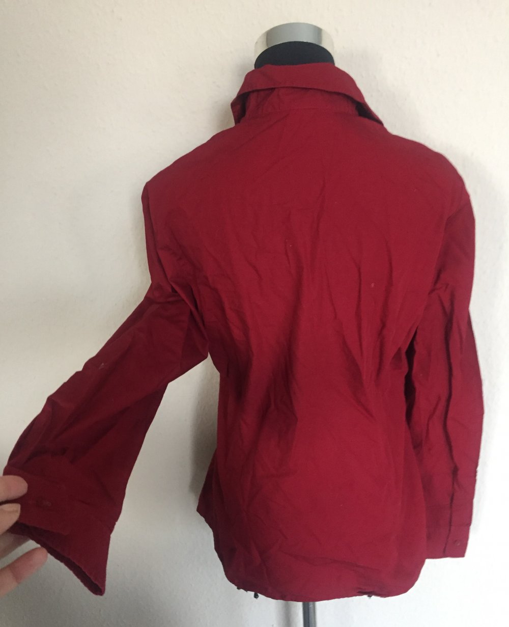 Esprit Bluse Gr.38 dunkelrot Baumwolle lässiger Schnitt