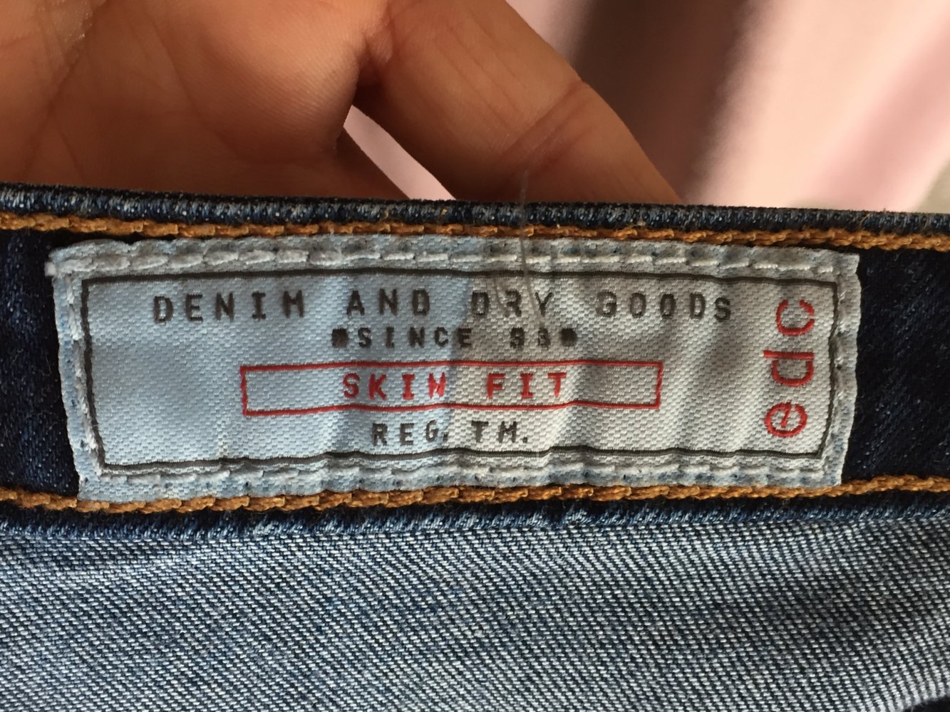 EDC Skin Fit Jeans Gr.36 Destroyed Stil bleached dunkelblau