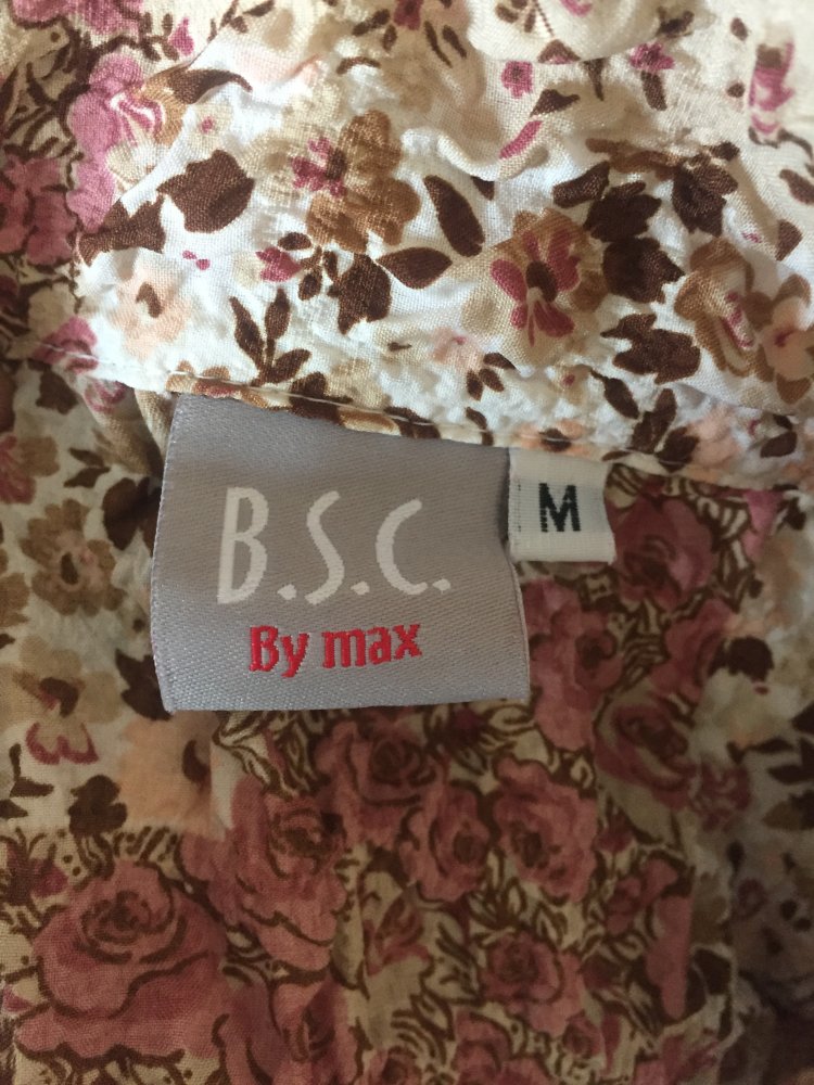 B.S.C. Max Hippie Tunika Patchwork Blumenbluse Gr.S/M mit Trompetenärmel