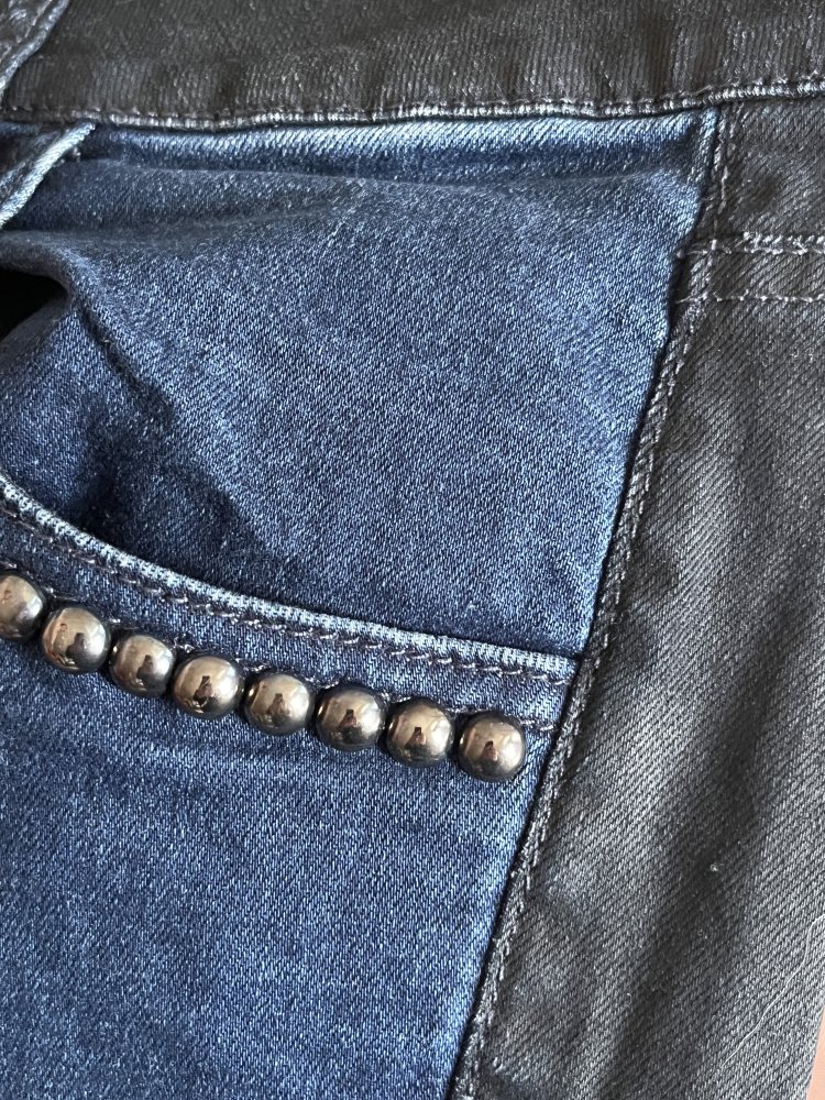 BSB I´m Frankie Jeans Dual Farben Gr.27 / S Dunkelblau / Schwarz mit Nieten Deko