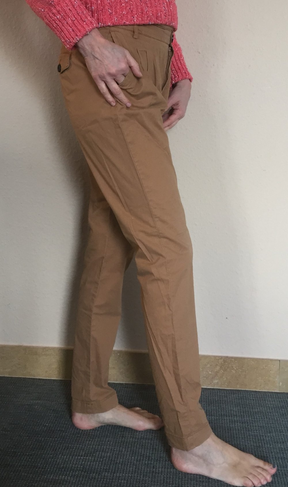 Mango Chinos Hose Gr.36 Curryfarben Erdton Mid Waist