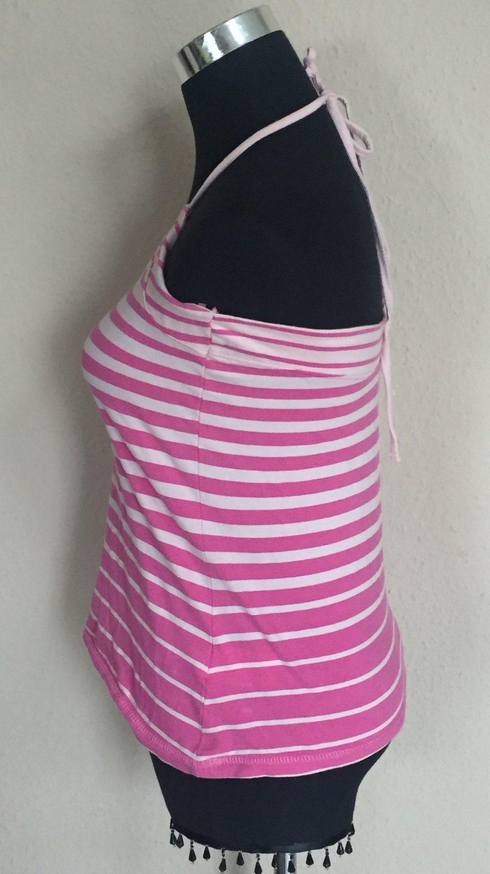 Colours of the World Neckholder T-Shirt Gr.M pink / weiß gestreift
