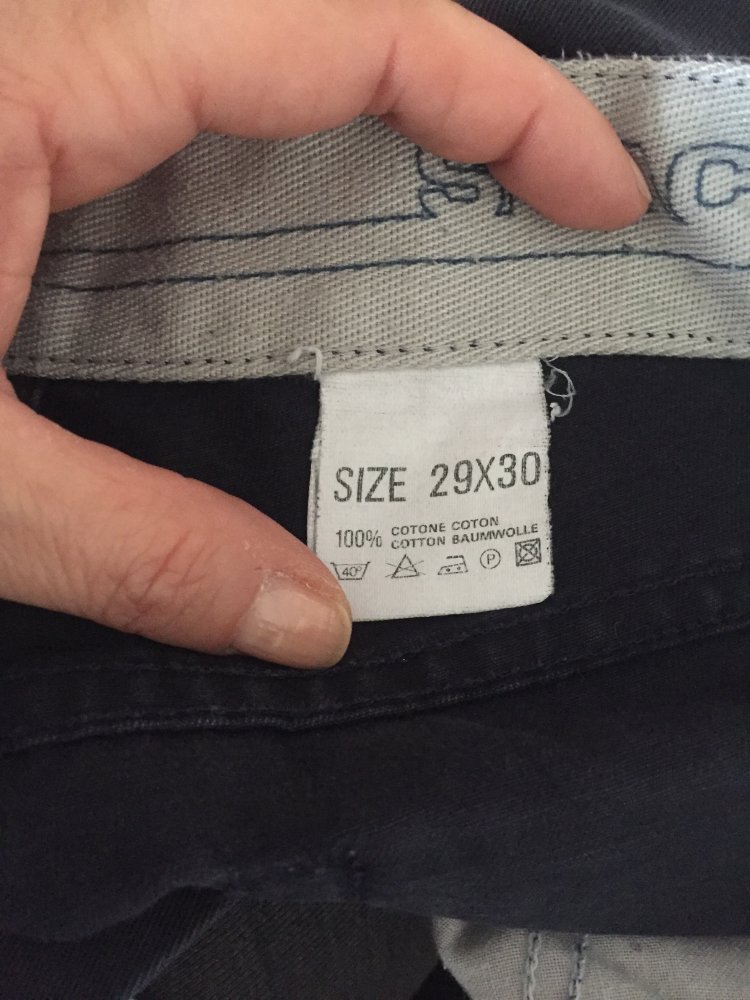 Slacks High Waist Mommy Chinos Hose Gr.38 (29x30) navy bleached