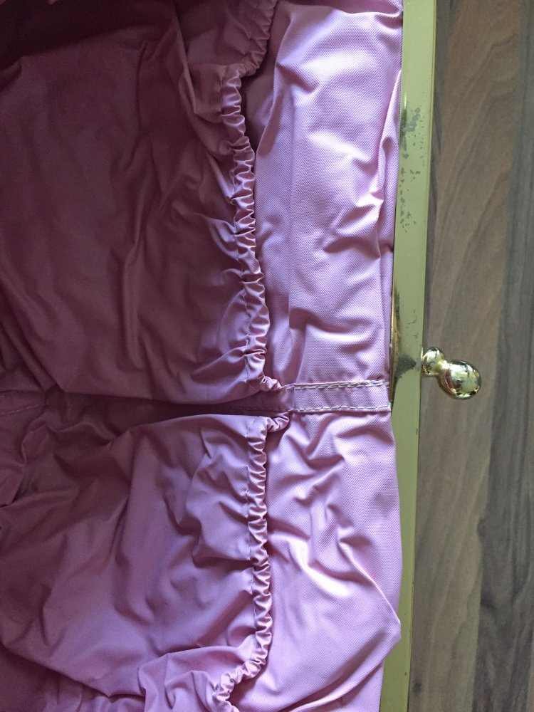 Original XXL 60er Jahre Kosmetikbeutel mit rosa Innenfutter