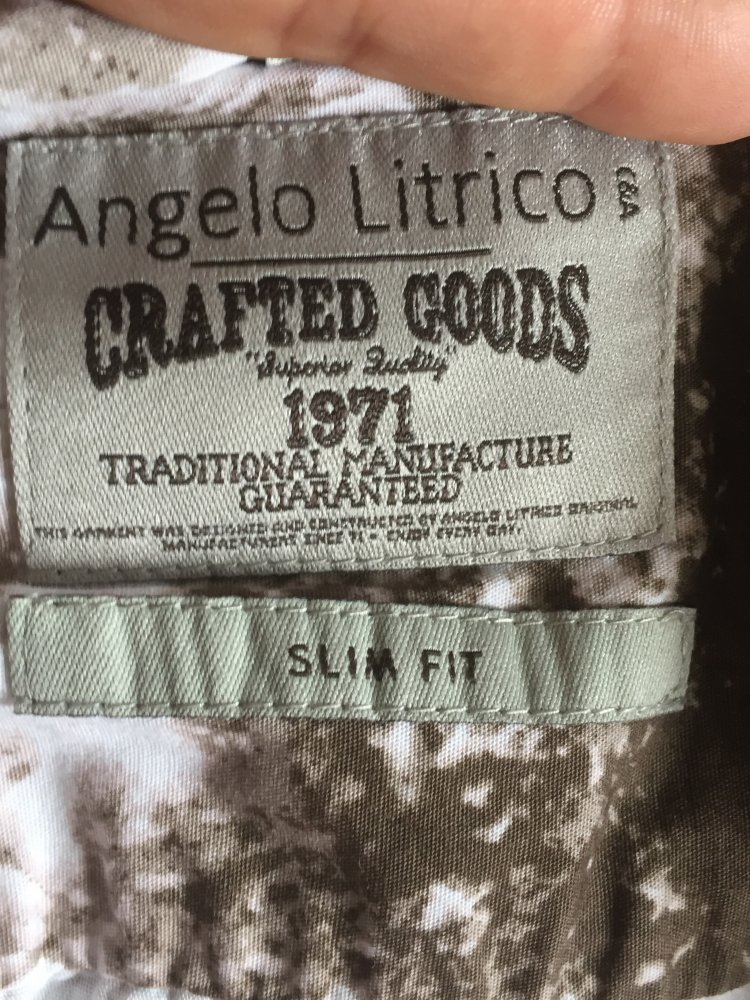 Angelo Litrico kurz Arm Baumwolle Hemd Gr.L Slim Fit