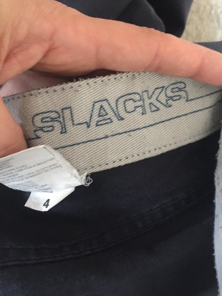 Slacks High Waist Mommy Chinos Hose Gr.38 (29x30) navy bleached