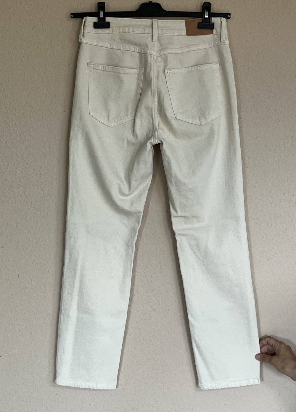 H&M Vintage Slim High Waist Denim Jeans Gr.38 Creme Neuwertig