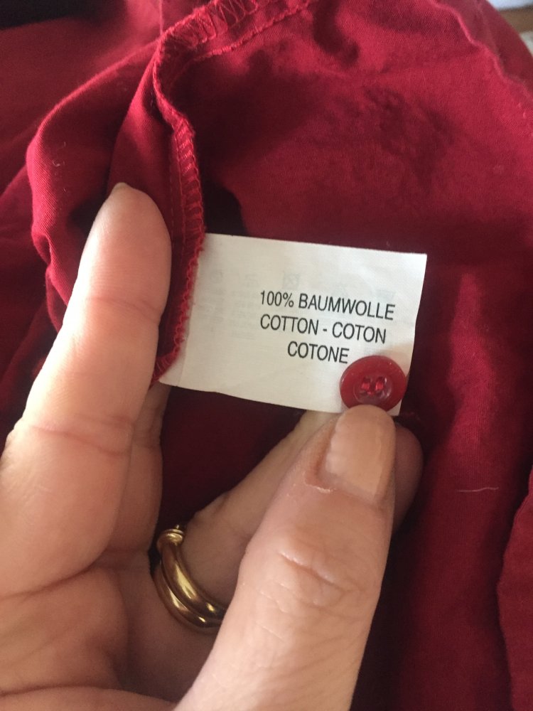Esprit Bluse Gr.38 dunkelrot Baumwolle lässiger Schnitt