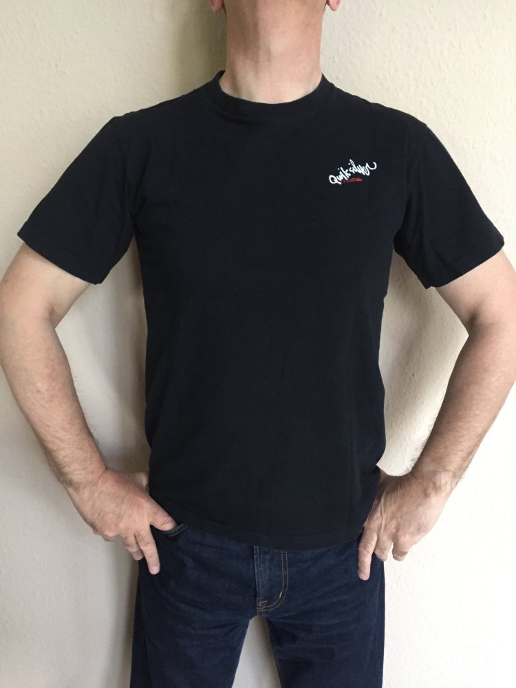 Quicksilver Surfer Baumwolle T-Shirt Gr.M schwarz / weiß