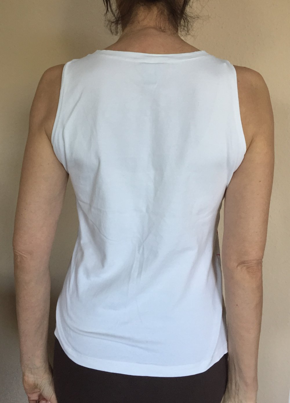 Esprit Tank Top Gr.L weiß mit schönem dezentem Glitzer Muster