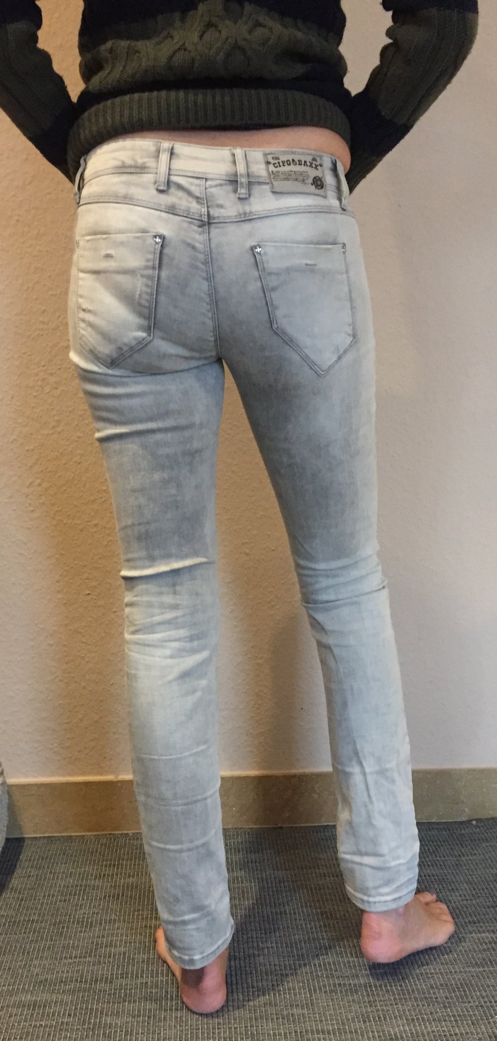 Cipo & Baxx Stretch Jeans Gr.S (28/32) im Destroyed Look