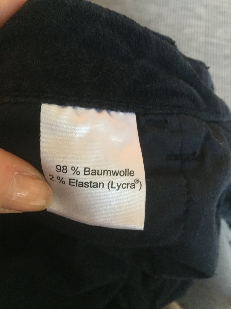 Blue Motion Mid Waist Samt Hose Gr.36 Baumwolle Stretch Dunkelblau