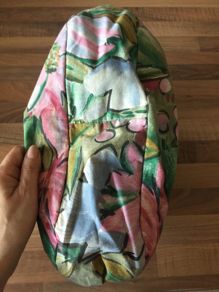 Original XXL 60er Jahre Kosmetikbeutel mit rosa Innenfutter
