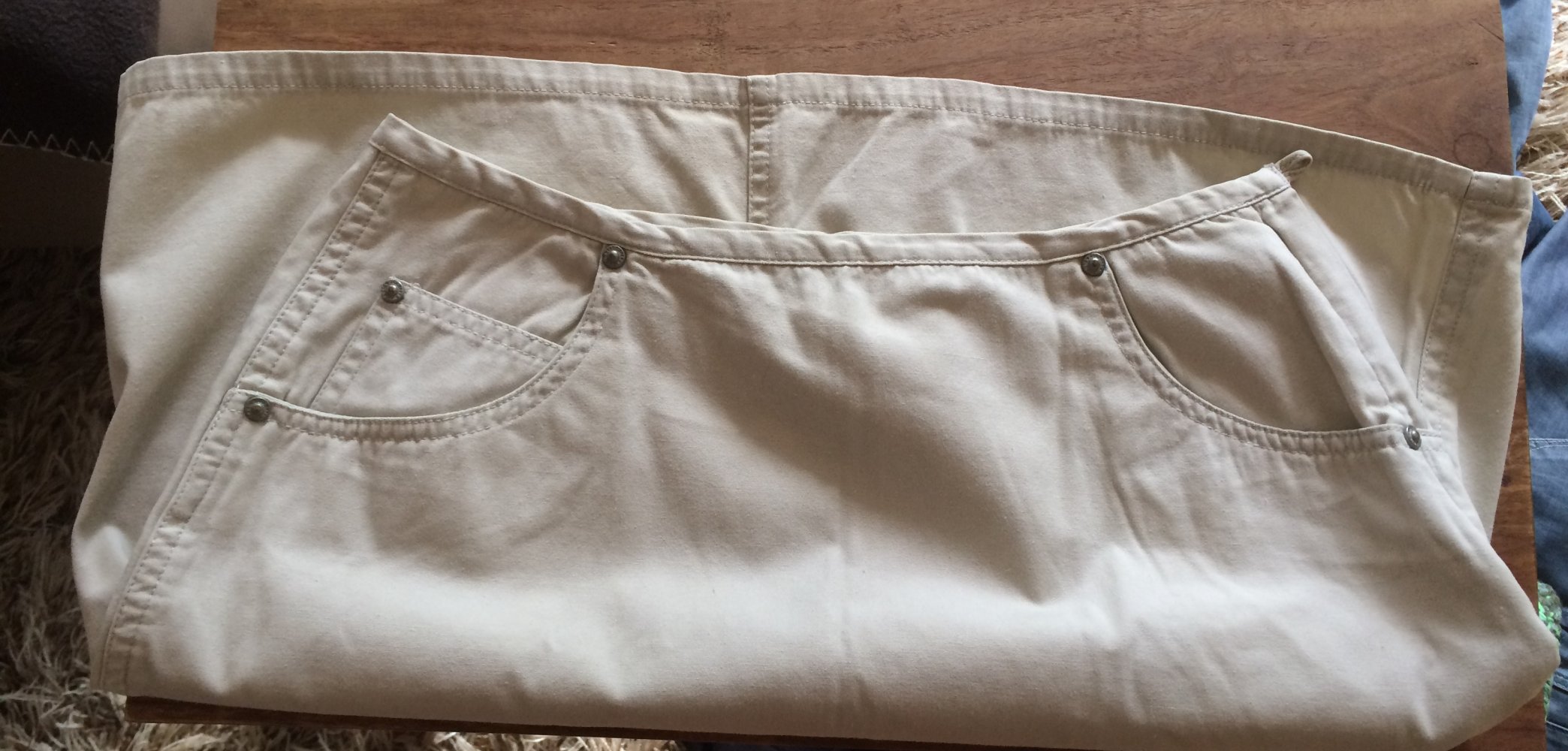Old Navy High Waist Rock Gr.36 / US 6 Nude Baumwolle