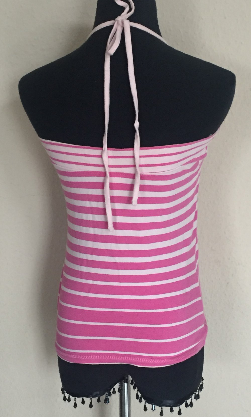Colours of the World Neckholder T-Shirt Gr.M pink / weiß gestreift