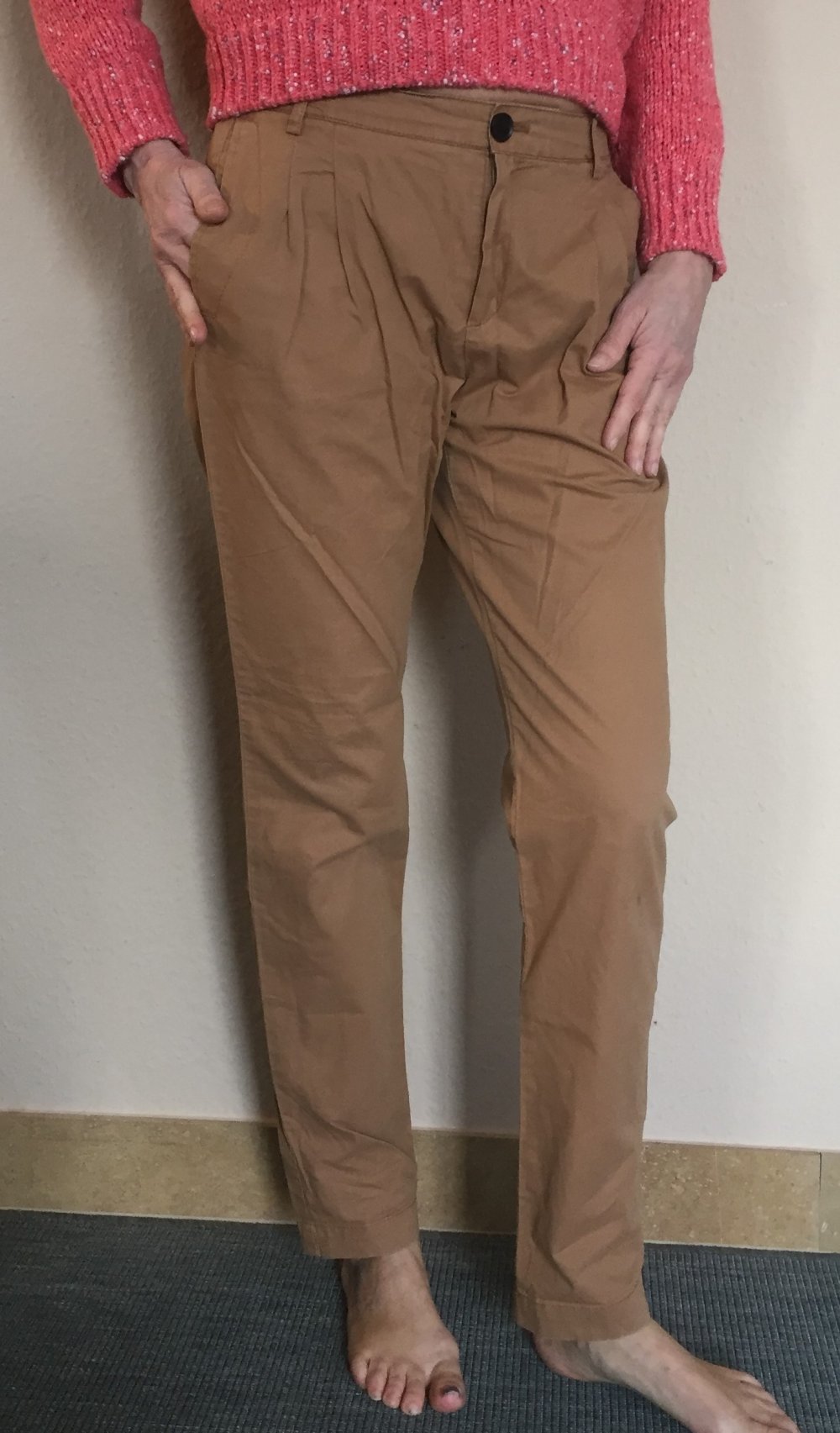 Mango Chinos Hose Gr.36 Curryfarben Erdton Mid Waist
