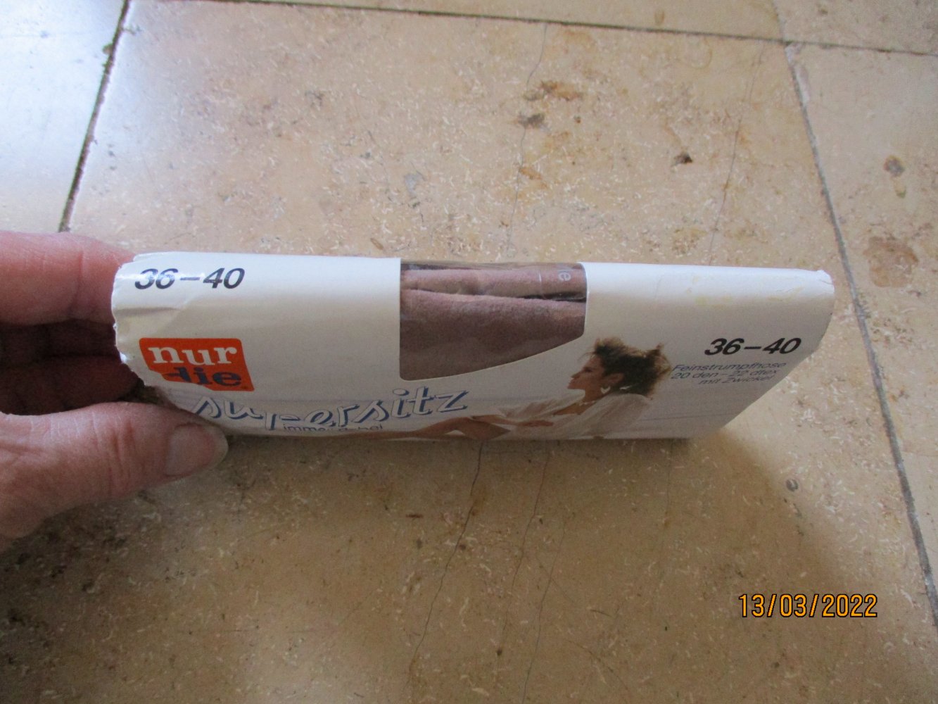 Feinstrumpfhose von nur die, perle, Größe 36-40