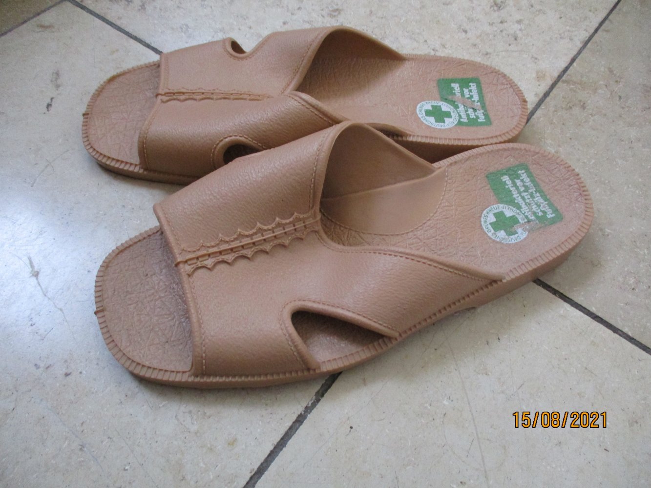 Badeschuhe von Fashy Bio Slipper, braun, Größe 39/40
