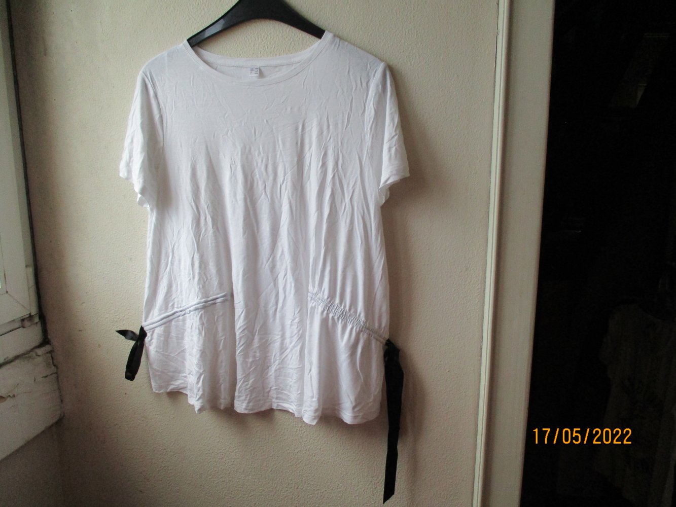 T-Shirt von bpc selection, weiß/schwarz, Größe 40/42