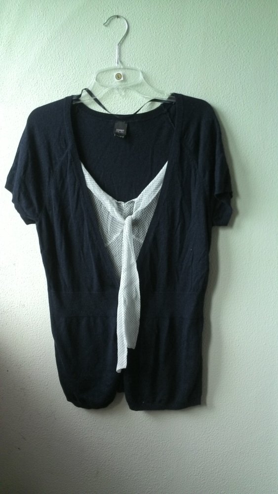 Shirt von Esprit, blau/weiß/weiß, Größe L