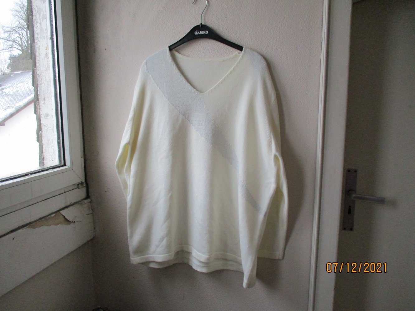 Pullover, weiß, Größe 44/46