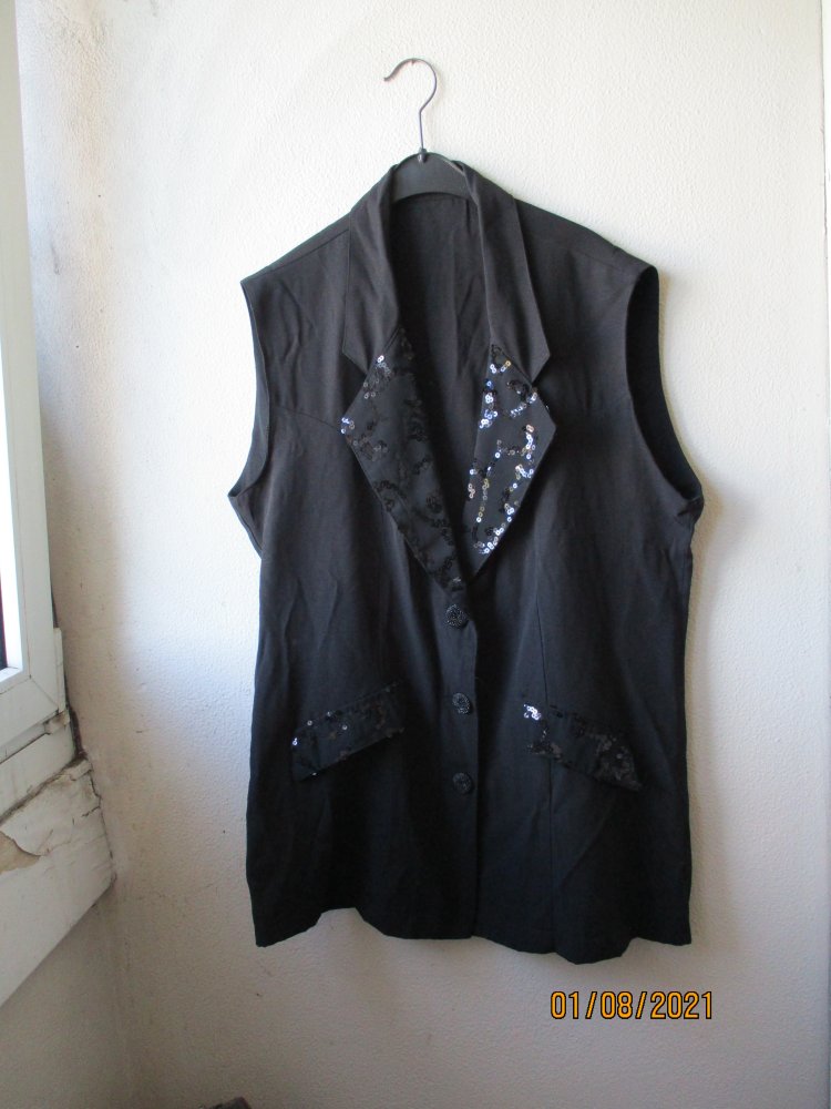Weste , schwarz, Größe 42/44