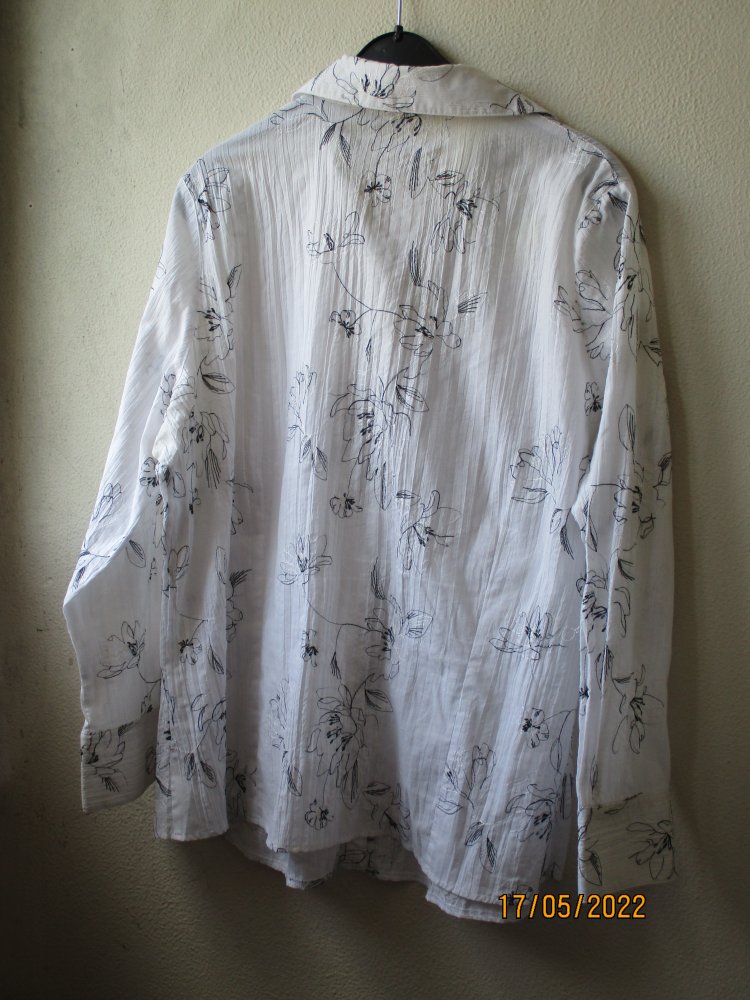 Bluse von Canda collection at C&A, weiß/schwarz, Größe 48