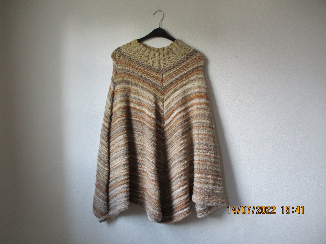 Poncho One Size Handarbeit Selbstgestrickt