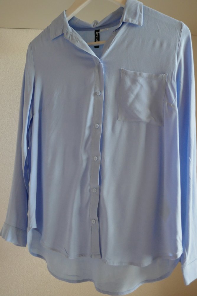 Oversize Bluse hellblau