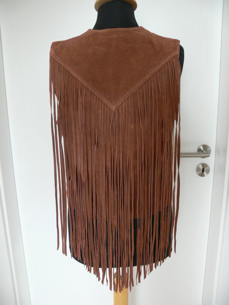 Fransenweste Echtlederweste Lederweste Topshop NEU Gr. 36 