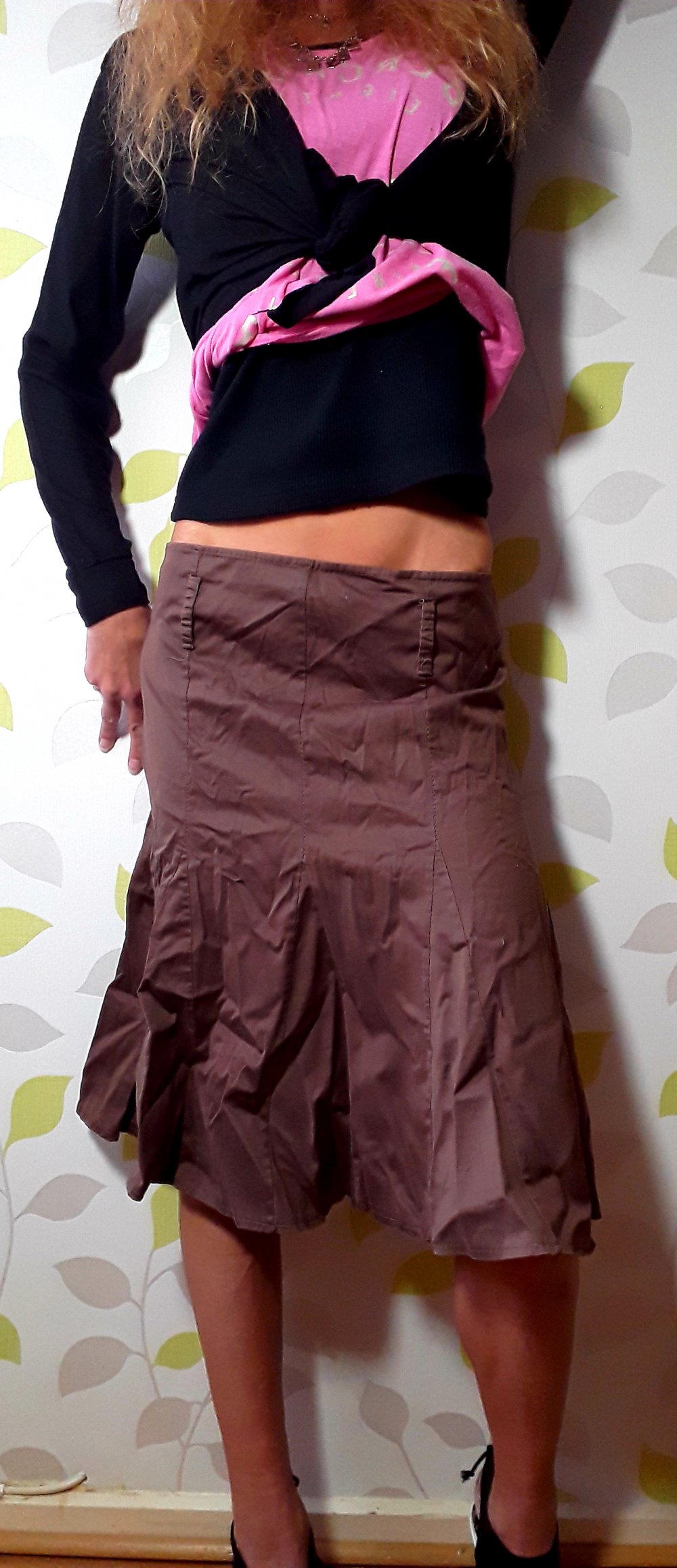 Süßer Made in France Latina Salsa Tulpenrock Gr 34 XS Braun Sommer 