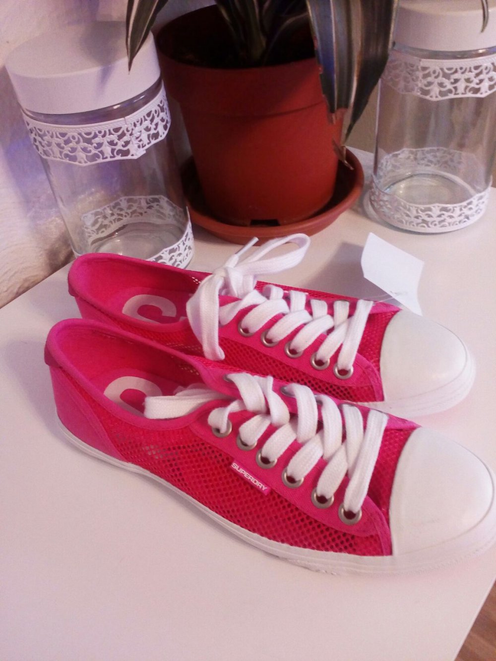 NEU mit Etikett! Superdry Damen-Sneaker Gr 40 Pink Sommer Shoes Fashionistas