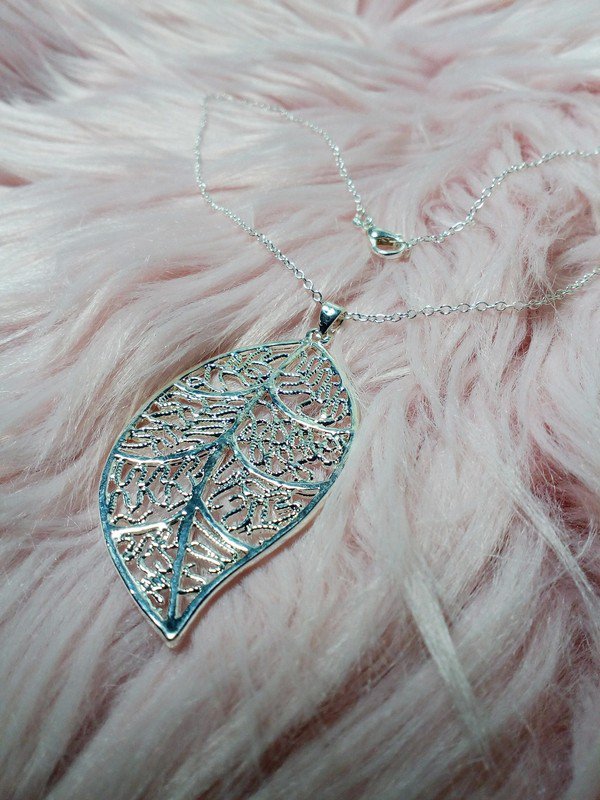 NEU! 925 Sterling Silber Halskette inkl Filigranen Blatt Anhänger Hochglanz Antik plattiert 
