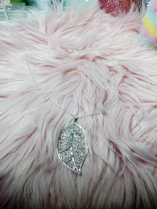 NEU! 925 Sterling Silber Halskette inkl Filigranen Blatt Anhänger Hochglanz Antik plattiert 