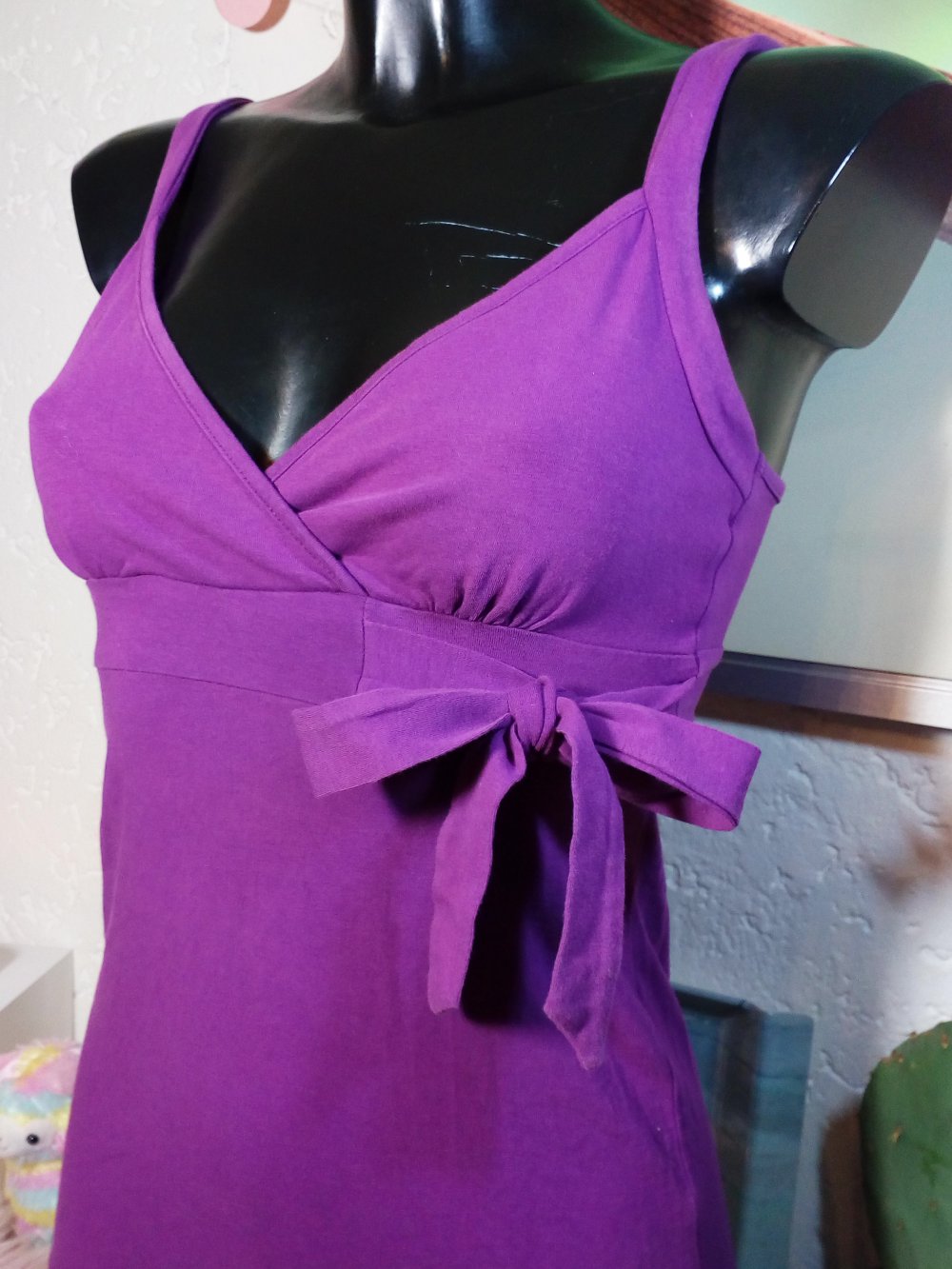 Verspieltes Orsay LA Wickel Top mit Schleife BOW Gr S/M 36/38 Uni Lila Purple Blogger Top Hippie