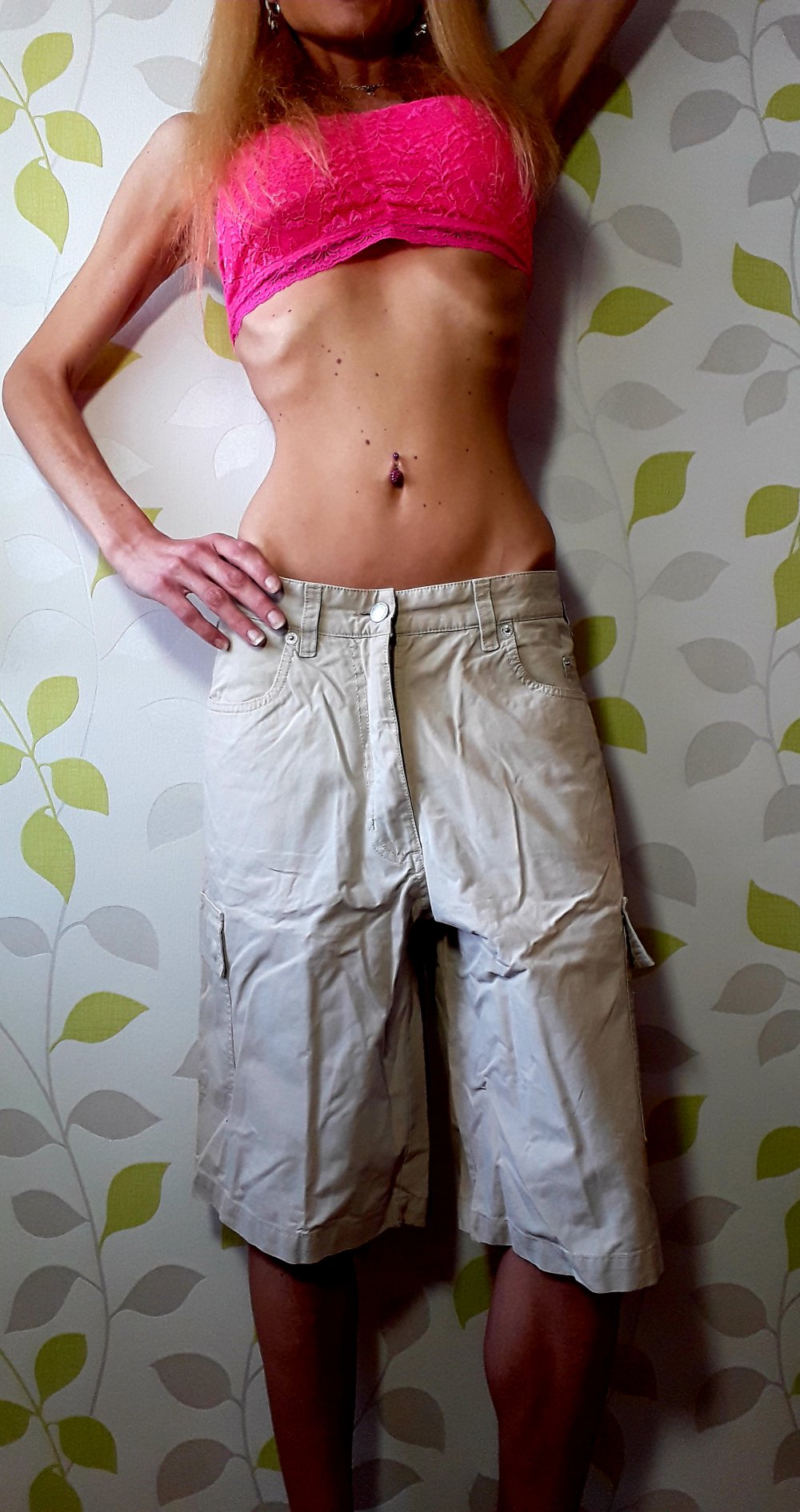Top! Sommer Tom Tailor Capri Bermuda Baggy Hose W32 Beige Sportswear 