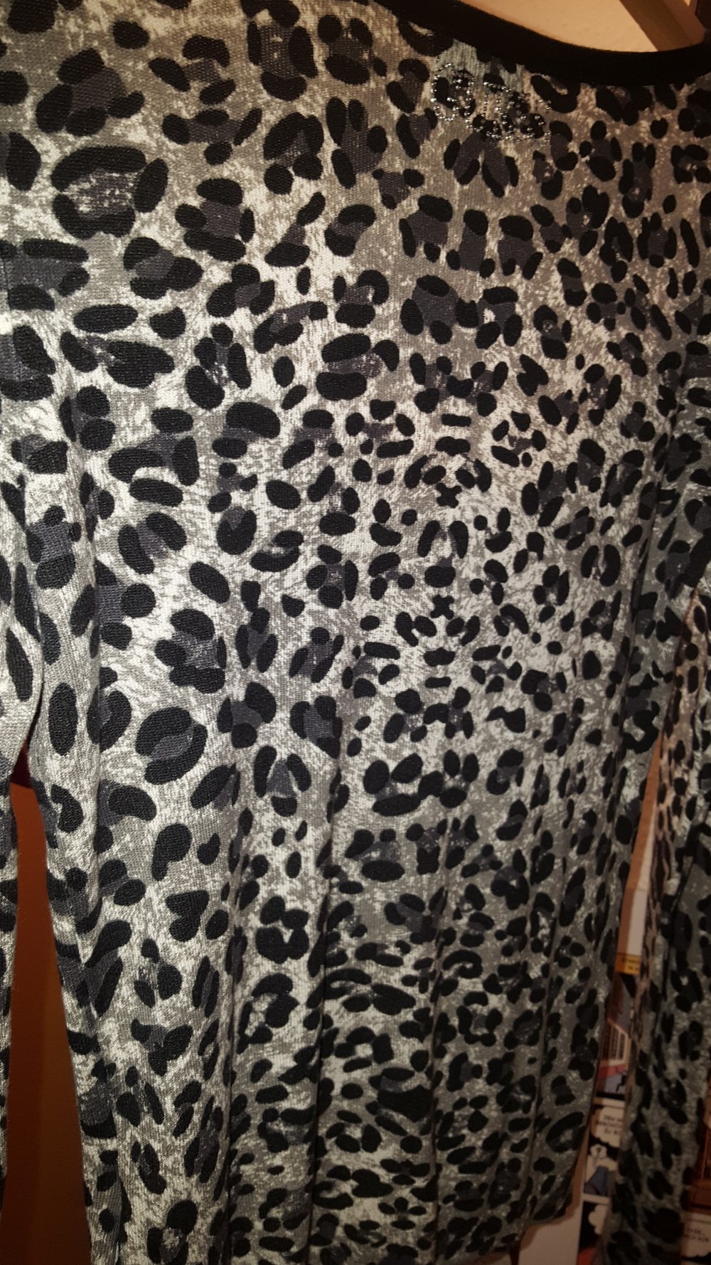 Guess Cardigan Animalprint, schwarz /grau weiss EU Größe 32 *neu*